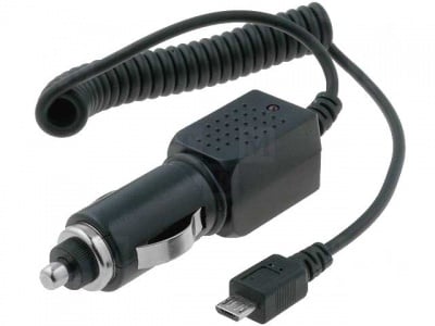 Адаптер за запалка 12V/24V-5V/1.0A USB micro