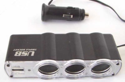Автомобилна букса за запалка 361 1-3 USB
