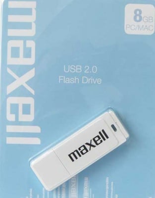 FLASH 8GB MAXELL WHITE