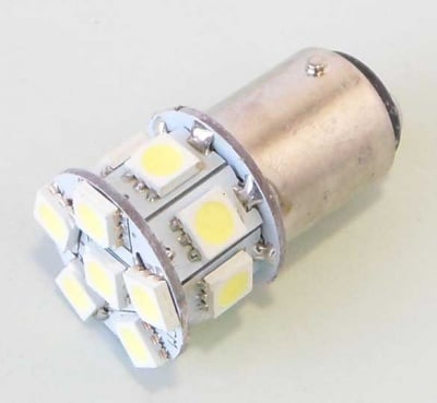 Лампа 12V LED BAY15D W1311 бяла