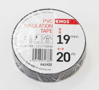 Изолационна PVC лента EMOS 19x20 черна