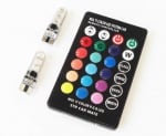 Лампа 12V LED T10 RGB RC