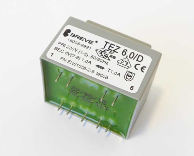 Трансформатор 1x6V/1A 6VA