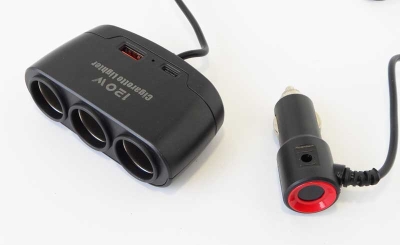 Автомобилна букса за запалка AVZ-39 1-3 USB