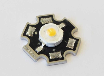 Светодиод 1WR бял топло 140lm с радиатор