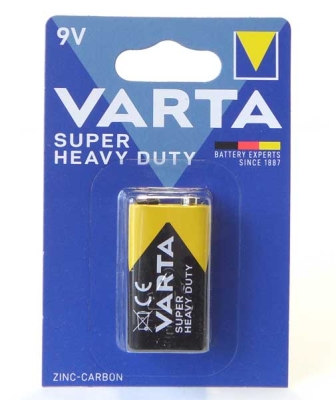 Батерия 6F22 VARTA HEAVY DUTY 9V