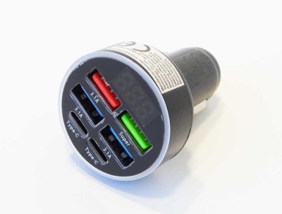 Адаптер за запалка 12V/24V-5V/3.1A USB-41