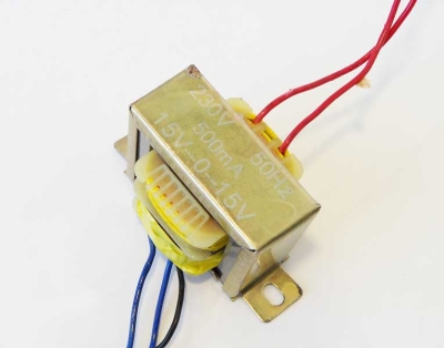Трансформатор 2x15V/0.5A