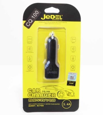 Адаптер за запалка 12V/24V-5V/3.4A 2xUSB JEDEL