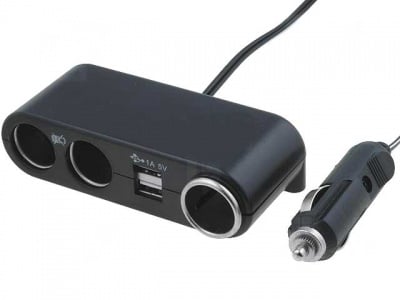 Автомобилна букса за запалка 32 1-3 USB
