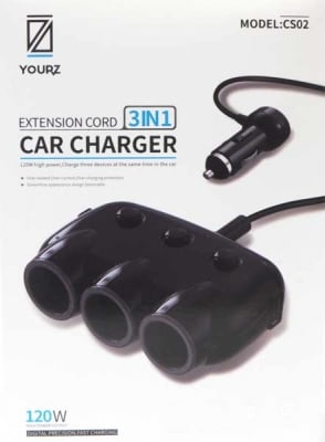 Автомобилна букса за запалка AVZ-363 1-3 USB