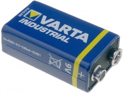 Батерия 6F22/LR VARTA INDUSTRIAL 9V