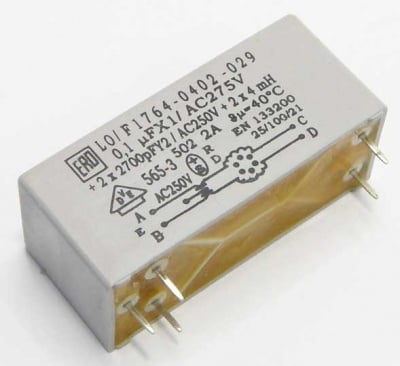 Филтърен кондензатор 0.1uF + 2x2700pF ERO 02
