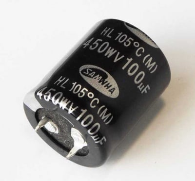 Кондензатор 100MF/450V 105C SAMWHA HL