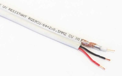 Коаксиален кабел 75OM RG59W CU 2DC-2x0.5mm2