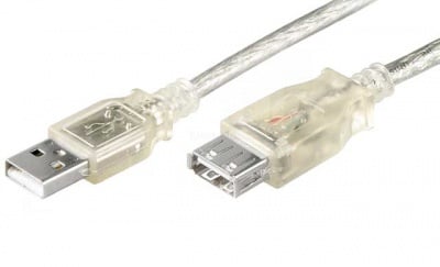 Кабел K-143/0.3м USB A/M-USB A/F