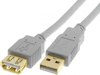 Кабел K-143G/5.0м USB A/M-USB A/F