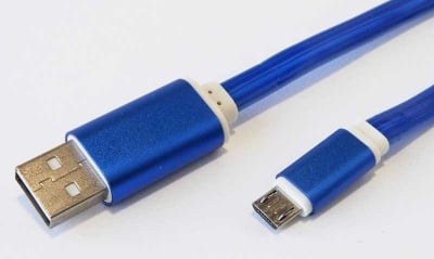 Кабел K-167-80 USB Micro B светещ