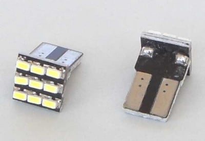 Лампа 12V LED T10 W0913 бяла