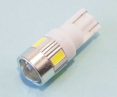 Лампа 12V LED T10 W0614 бяла