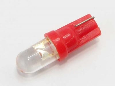 Лампа 12V LED T5 R012 червена