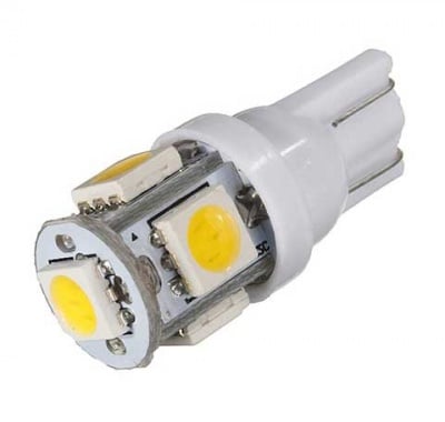 Лампа 12V LED T10 W0515 бяла