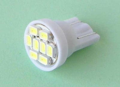 Лампа 12V LED T10 W0814 бяла