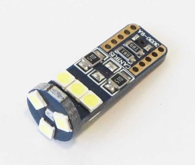 Лампа 12V LED T10 W0917 бяла