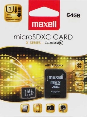 MEMORY MSD CARD 64GB MAXELL