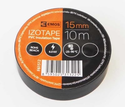 Изолационна PVC лента EMOS 15x10 черна