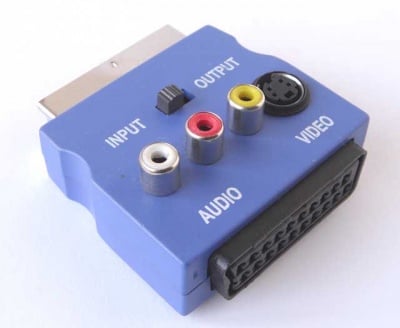 Преход SCART-55 SCART-3 RCA IN/OUT