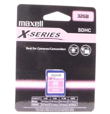 MEMORY SD CARD 32GB MAXELL
