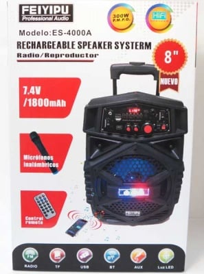 Тонколона ES4000A MP3 FM Bluetooth RC