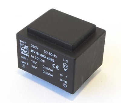 Трансформатор 2x18V/0.05A 2VA
