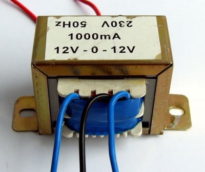 Трансформатор 2x12V/1.0A