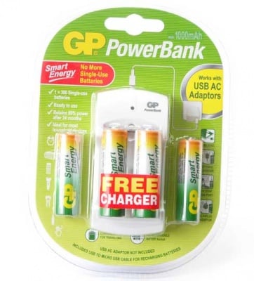 Зарядно устройство PB310USB GP с 4 R6/AA