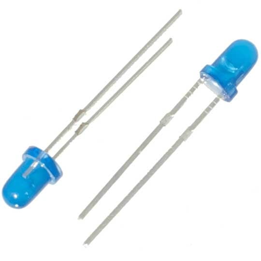 Светодиод 3mm син 3000mcd | Tpetrov.com