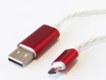Кабел K-167-80 USB Micro B светещ